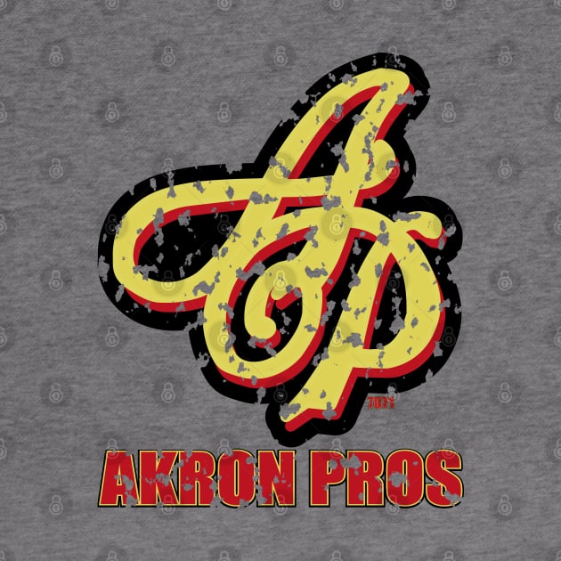 Vintage Akron Pros (Red & Gold) by 7071